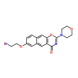 7-(2-Bromoethoxy)-2-(4-morpholinyl)-4H-naphtho[2,3-e][1,3]oxazin-4-one结构式