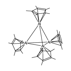 (Al(pentamethylcyclopentadienyl))4 Structure