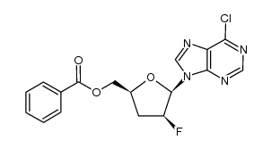 ((2S,4S,5R)-5-(6-chloro-9H-purin-9-yl)-4-fluorotetrahydrofuran-2-yl)methyl benzoate结构式
