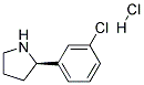 (R)-2-(3-CHLOROPHENYL)PYRROLIDINE HYDROCHLORIDE Structure