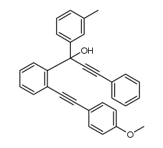 1-(2-((4-methoxyphenyl)ethynyl)phenyl)-3-phenyl-1-(m-tolyl)prop-2-yn-1-ol Structure
