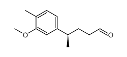 (R)-4-(3-methoxy-4-methylphenyl)pentanal结构式