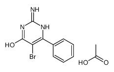 acetic acid,2-amino-5-bromo-6-phenyl-1H-pyrimidin-4-one Structure