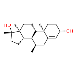 7a, 17a dimethyl androst-4-ene-3,17 diol structure
