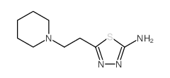 5-(2-(哌啶-1-基)乙基)-1,3,4-噻二唑-2-胺结构式