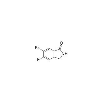 6-溴-5-氟异吲哚啉-1-酮结构式