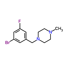 1-(3-溴-5-氟苯甲基)-4-甲基哌嗪结构式