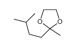 2-methyl-2-(3-methylbutyl)-1,3-dioxolane结构式