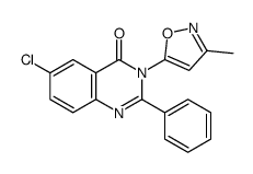 6-chloro-3-(3-methyl-1,2-oxazol-5-yl)-2-phenylquinazolin-4-one Structure