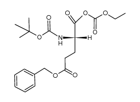 (S)-5-(benzyloxy)-2-((tert-butoxycarbonyl)amino)-5-oxopentanoic (ethyl carbonic) anhydride Structure