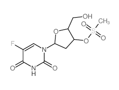 Uridine,2'-deoxy-5-fluoro-, 3'-methanesulfonate structure