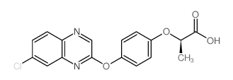 Propanoic acid, 2-[4-[(7-chloro-2-quinoxalinyl)oxy]phenoxy}-, (+ )-(R)- structure