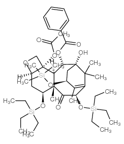 13-O-trimethylsilyl-7,10-bis-O-triethylsilyl-10-deacetyl baccatin III Structure