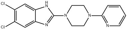 5,6-Dichloro-2-[4-(2-pyridinyl)-1-piperazinyl]-1H-benzimidazole结构式