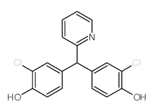 Phenol,4,4'-(2-pyridinylmethylene)bis[2-chloro- Structure