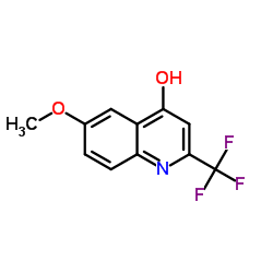 4-羟基-6-甲氧基-2-(三氟甲基)喹啉结构式