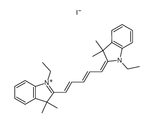 2-[5-(1-ethyl-3,3-dimethyl-2,3-dihydro-1H-indol-2-ylidene)-1,3-pentadienyl]-1-ethyl-3,3-dimethyl-3H-indolium iodide Structure