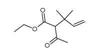acetyl-2 dimethyl-3,3 pentene-4 oate d'ethyle结构式