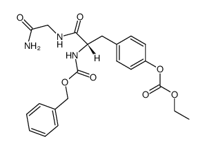 (N-Benzyloxycarbonyl-O-ethoxycarbonyl-Tyr)-Gly-amid结构式