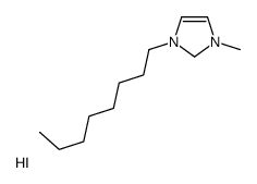 1-methyl-3-octyl-1,2-dihydroimidazol-1-ium,iodide Structure