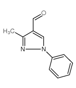 3-甲基-1-苯基-1H-吡唑-4-甲醛结构式