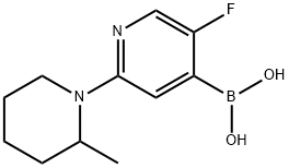 5-Fluoro-2-(2-methylpiperidin-1-yl)pyridine-4-boronic acid Structure