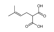 2-(3-methylbut-2-enyl)propanedioic acid结构式