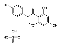 5,7-dihydroxy-3-(4-hydroxyphenyl)chromen-4-one,sulfuric acid Structure
