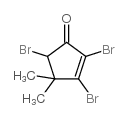 2,3,5-tribromo-4,4-dimethylcyclopent-2-en-1-one structure