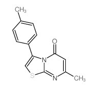 5H-Thiazolo[3,2-a]pyrimidin-5-one,7-methyl-3-(4-methylphenyl)-结构式