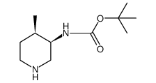 N-[(3R,4R)-4-甲基哌啶-3-基]氨基甲酸叔丁酯结构式