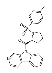 (S)-9-{N-(p-tolylsulfonyl)prolinyl}-β-carboline结构式