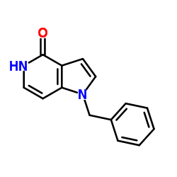 1-苄基-4-羟基-5-氮杂吲哚结构式