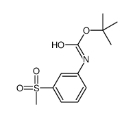 N-(3-甲磺酰基苯基)氨基甲酸叔丁酯结构式