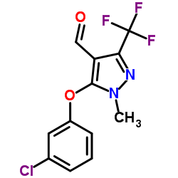 5-(3-Chlorophenoxy)-1-methyl-3-(trifluoromethyl)-1H-pyrazole-4-carbaldehyde picture