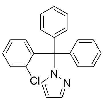 1-[(2-氯苯基)二苯甲基]-1H-吡唑结构式