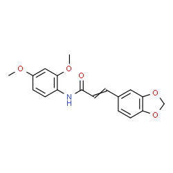 3-(1,3-Benzodioxol-5-yl)-N-(2,4-dimethoxyphenyl)acrylamide结构式