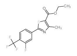 2-[3-氟-(三氟甲基)苯基]-4-甲基-噻唑-5-羧酸乙酯结构式