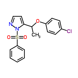 5-[1-(4-Chlorophenoxy)ethyl]-1-(phenylsulfonyl)-1H-pyrazole Structure