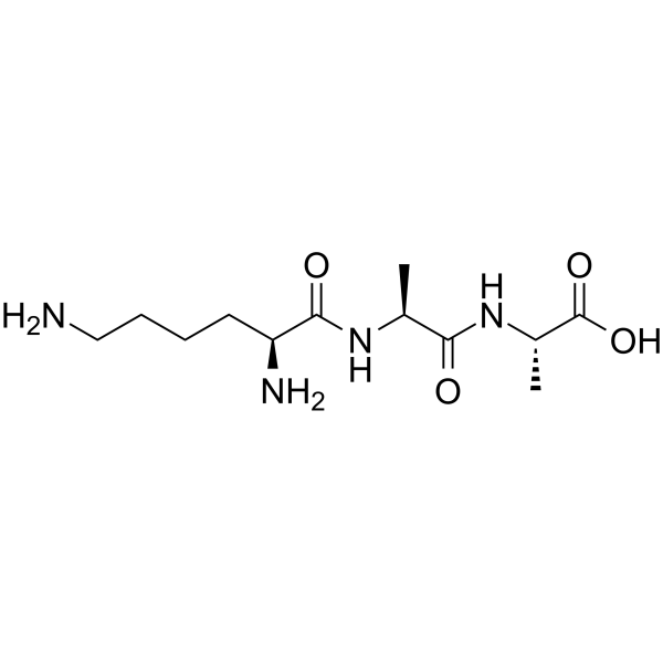 H-Lys-Ala-Ala-OH acetate salt结构式
