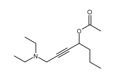 acetic acid-(4-diethylamino-1-propyl-but-2-ynyl ester)结构式