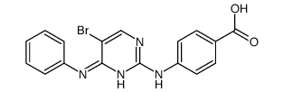 4-(5-Bromo-4-(phenylamino)pyrimidin-2-ylamino)benzoic acid Structure