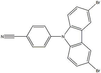 4-(3,6-二溴-9H-咔唑-9-基)苯甲腈结构式