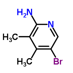 2-氨基-5-溴-3,4-二甲基吡啶结构式