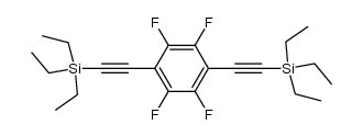 ((perfluoro-1,4-phenylene)bis(ethyne-2,1-diyl))bis(triethylsilane)结构式