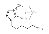 1-己基-2,3-二甲基咪唑四氟硼酸盐结构式