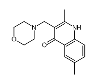 2,6-dimethyl-3-(4-morpholinylmethyl)-4-quinolinol结构式