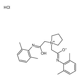 2-[1-[2-(2,6-dimethylanilino)-2-oxoethyl]pyrrolidin-1-ium-1-yl]-N-(2,6-dimethylphenyl)acetamide,chloride Structure