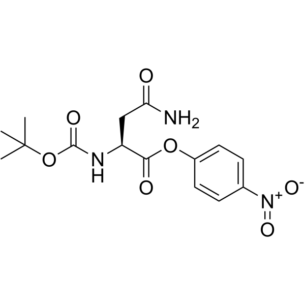 Boc-L-天门冬酰胺 4-硝基苯酯结构式