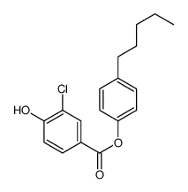3-Chloro-4-hydroxybenzoic acid 4-pentylphenyl ester Structure
